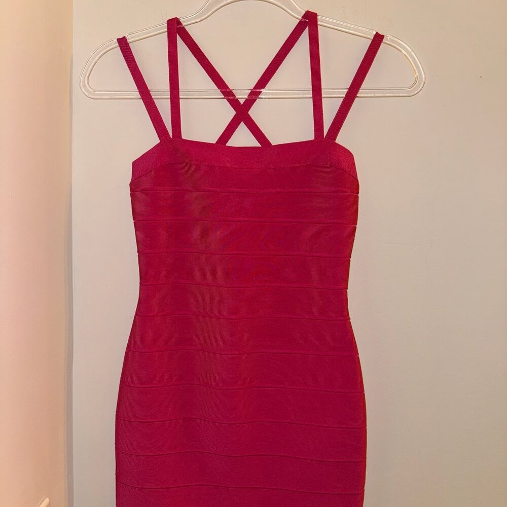 Herve Leger Pink Bandage Dress - XS (NWT)